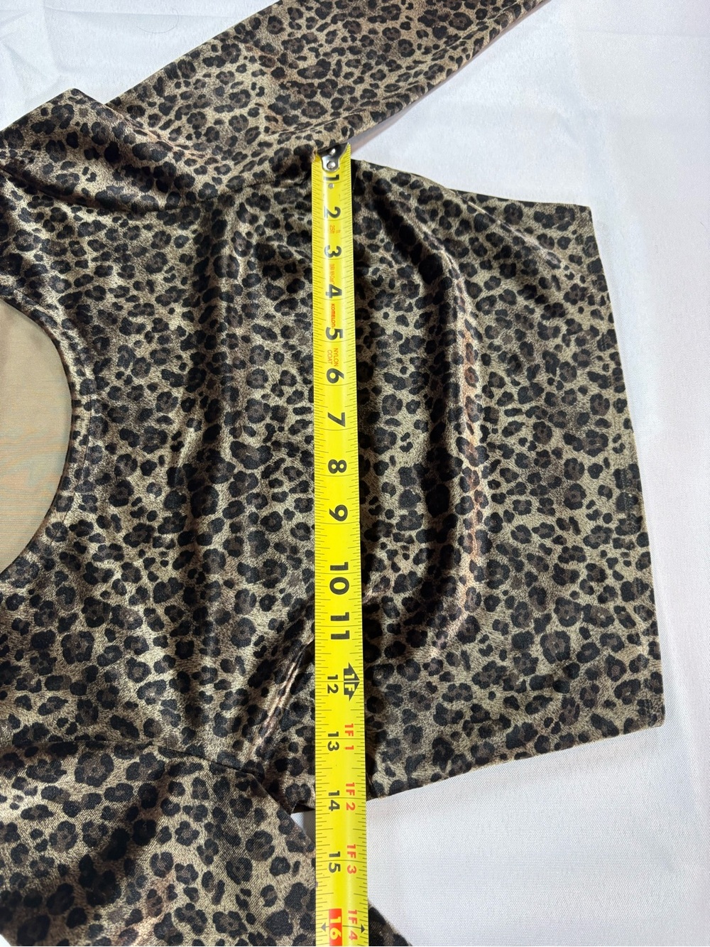 Topshop Leopard Print Velvet Crop Top – Size 4 - Picture 5 of 5